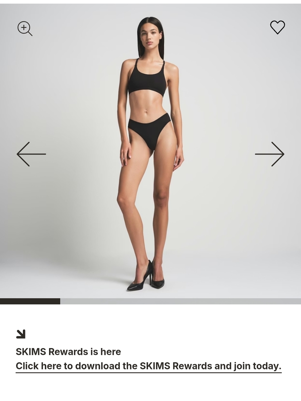 Sz M SKIMS Black Seamless Racerback Bralette